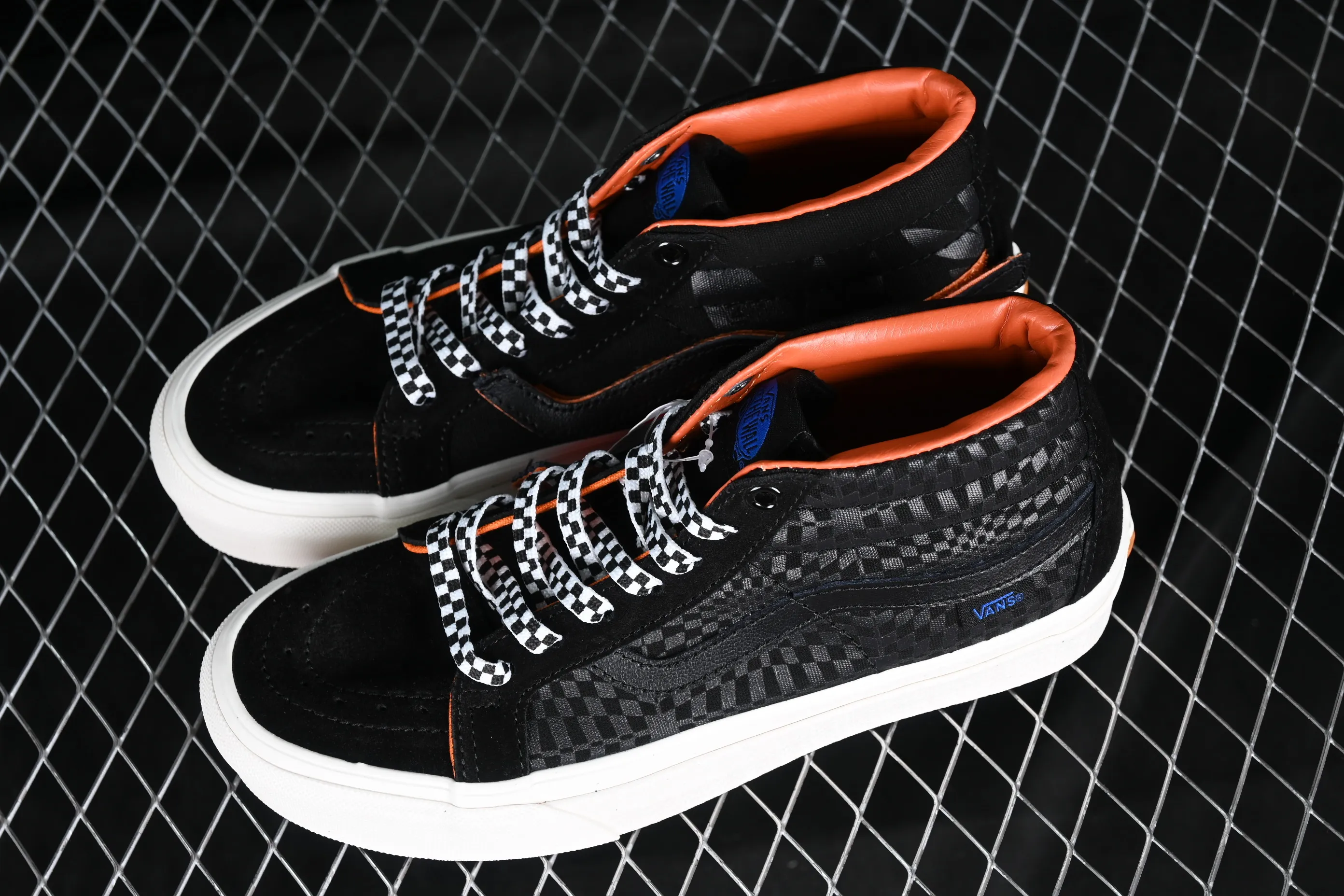 All categories Vans Vans series Vans Mid Vans SK8-Mid Vans mid-top black dark checkerboard Chinese casual sneakers VN0A391FJB2